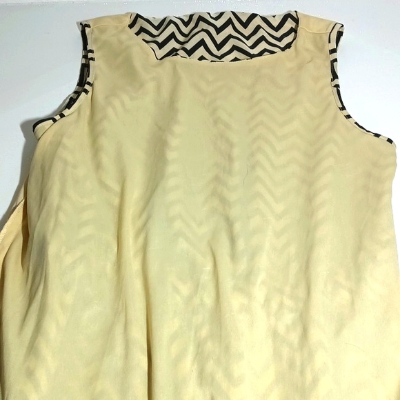 Miss Pinky 100% Polyester Light Creamy & Black Casual Dress Made In India Size L - Picture 14 of 15